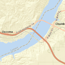 Interstate 90, Chamberlain, SD 57325 Street Map