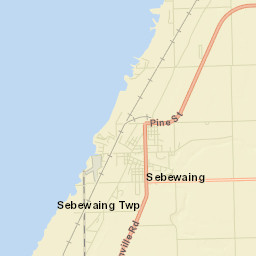 Sebewaing Street Map