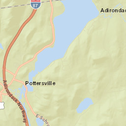 Pottersville New York Street Map
