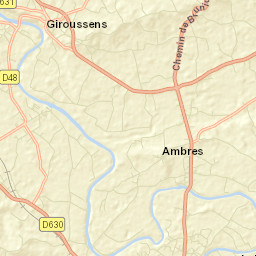 Giroussens Street Map