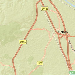 Sénas Street Map