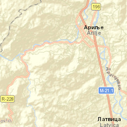 Arilje Street Map