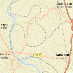 Ćićevac Street Map