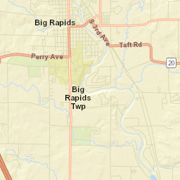 Big Rapids Street Map