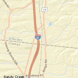 Sandy Creek New York Street Map