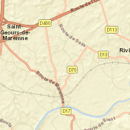 Rivière-Saas-et-Gourby Street Map