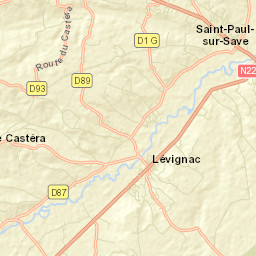Lévignac Street Map