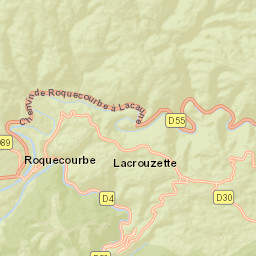 Roquecourbe Street Map