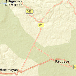 Régusse Street Map