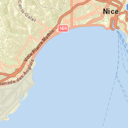 Nice, France Street Map