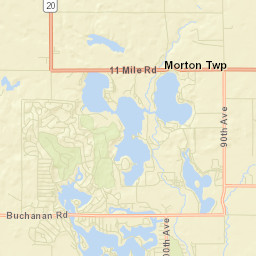 Mecosta County Street Map