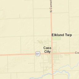 Cass City Street Map