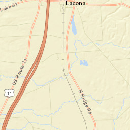 Lacona New York Street Map