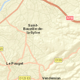 Le Pouget Street Map