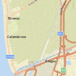 Marina di Pisa-Tirrenia-Calambrone Street Map