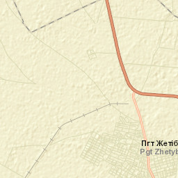 Zhetibay Street Map