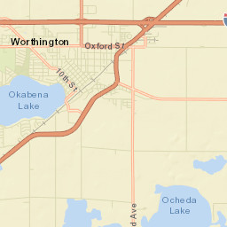 Worthington Street Map