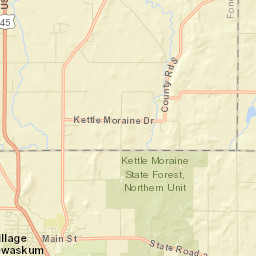 Kewaskum Street Map