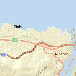 Ribadeo Street Map