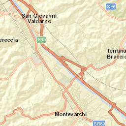 Montevarchi Street Map