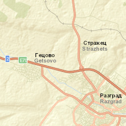 Obshtina Razgrad Street Map