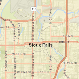 2601-2699 W 16th St Sioux Falls SD Street Map