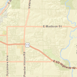 9301-9645 West Park Street Sioux Falls SD Street Map