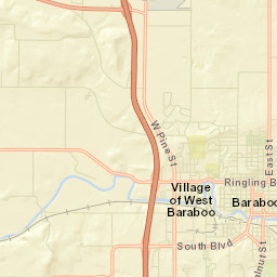 Baraboo Street Map