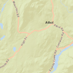 Athol New York Street Map