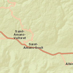 Saint-Amans-Valtoret Street Map
