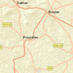 Roujan Street Map
