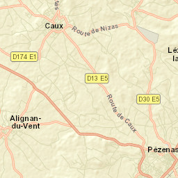 Caux Street Map