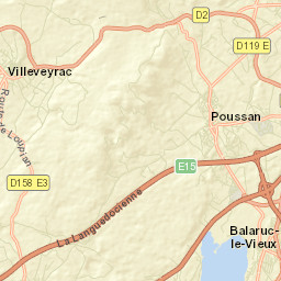 Poussan Street Map