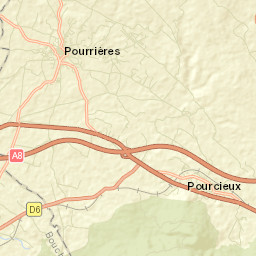 Pourrières Street Map
