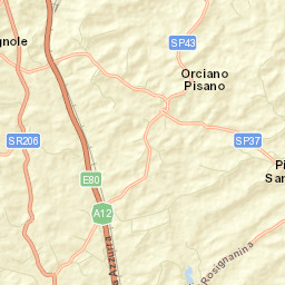 Orciano Pisano Street Map