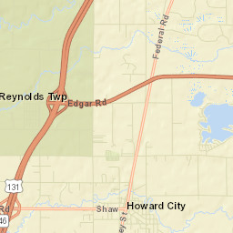 Howard City Street Map