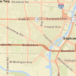 Saginaw Street Map
