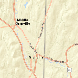 Middle Granville New York Street Map