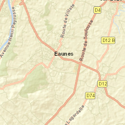 Eaunes Street Map