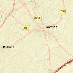 Abeilhan Street Map