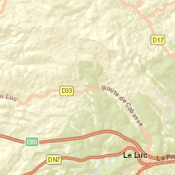 Le Thoronet Street Map