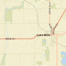 Lake Mills Street Map