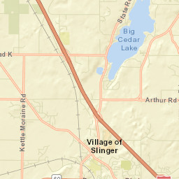 Slinger Street Map