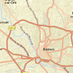 Béziers Street Map