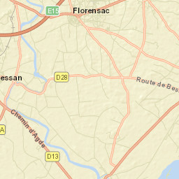Florensac Street Map