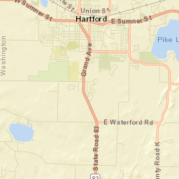 7100-7302 County Highway East, Hartford Street Map
