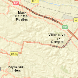 Villeneuve-la-Comptal Street Map