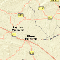 Rieux-Minervois Street Map