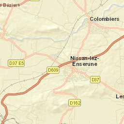 Colombiers Street Map