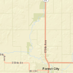 201-299 West J Street Forest City IA Street Map